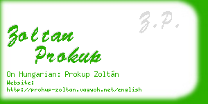 zoltan prokup business card